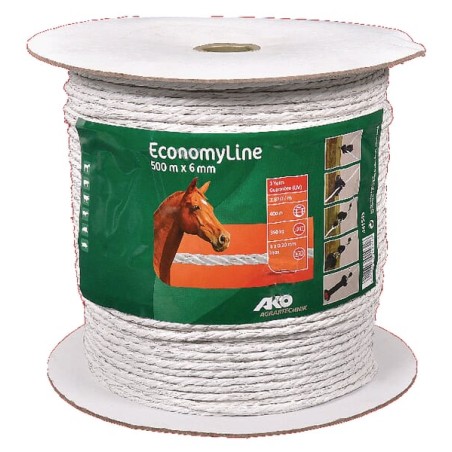 Cablu gard alb 6mm 500m