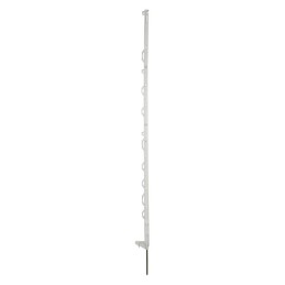 Stâlp gard electric polipropilenă standard 120cm alb oțel inoxidabil 10 buc.