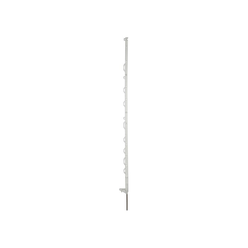 Stâlp gard electric polipropilenă standard 120cm alb oțel inoxidabil 10 buc.