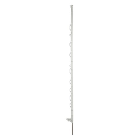 Stâlp gard electric polipropilenă standard 120cm alb oțel inoxidabil 10 buc.