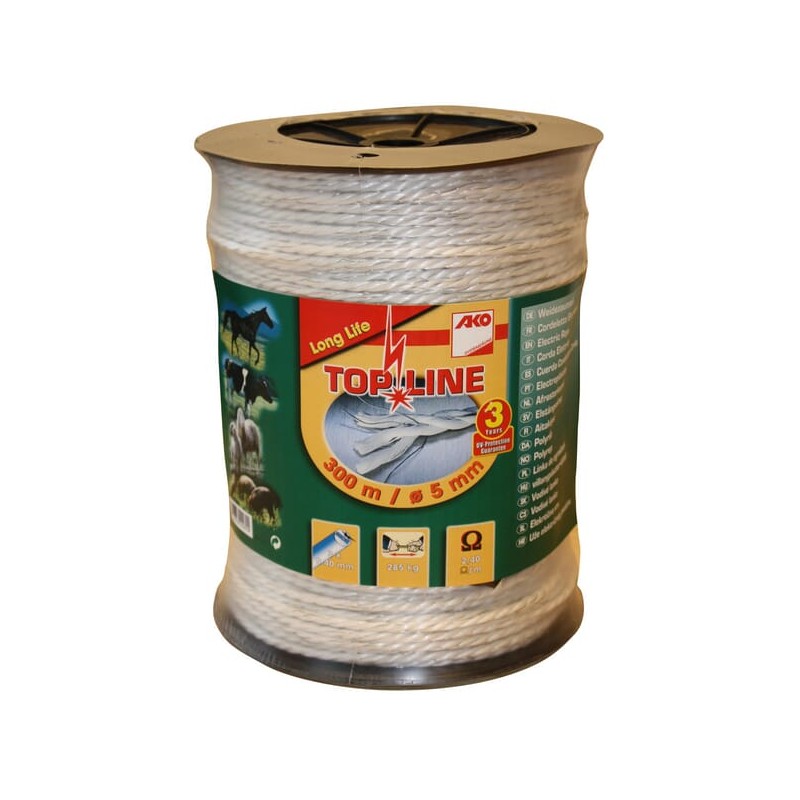 Cablu gard electric multifilar 3x0,4mm alb 5mmx300m Topline