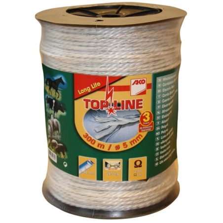 Cablu gard electric multifilar 3x0,4mm alb 5mmx300m Topline