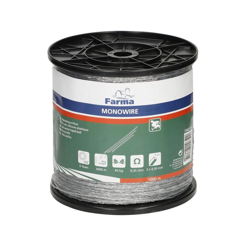 Cablu gard electric unifilar transparent 1000m 2x0,5mm