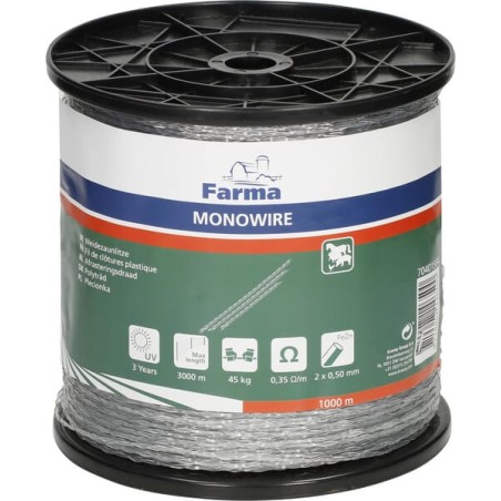 Cablu gard electric unifilar transparent 1000m 2x0,5mm