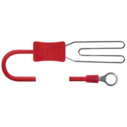 Cablu conector cu clemă inimă si ocheț metalic M8, 125cm