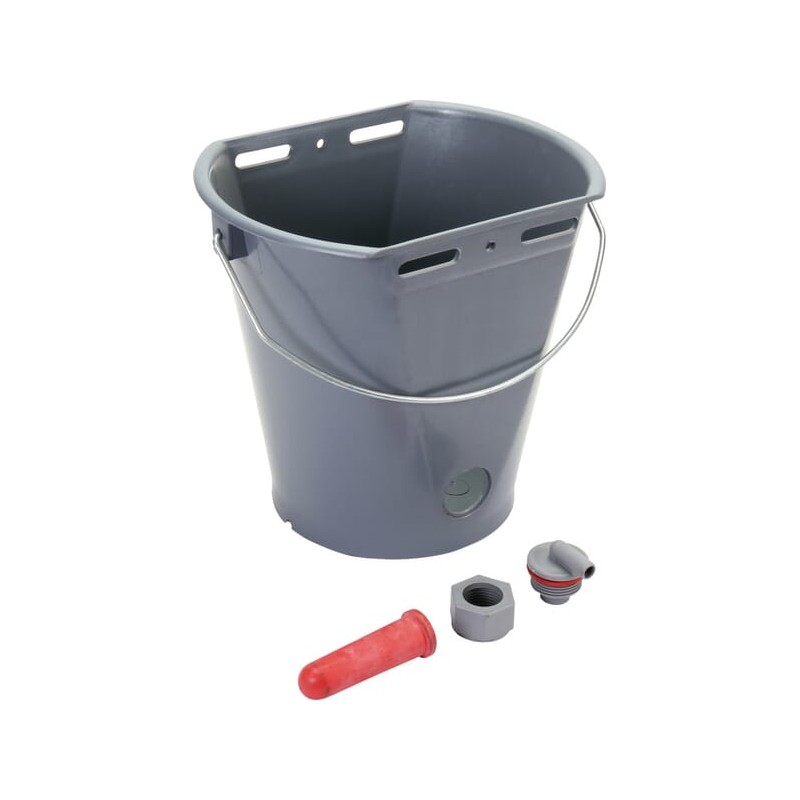 Găleată hrănire viței plastic+tetină 8L