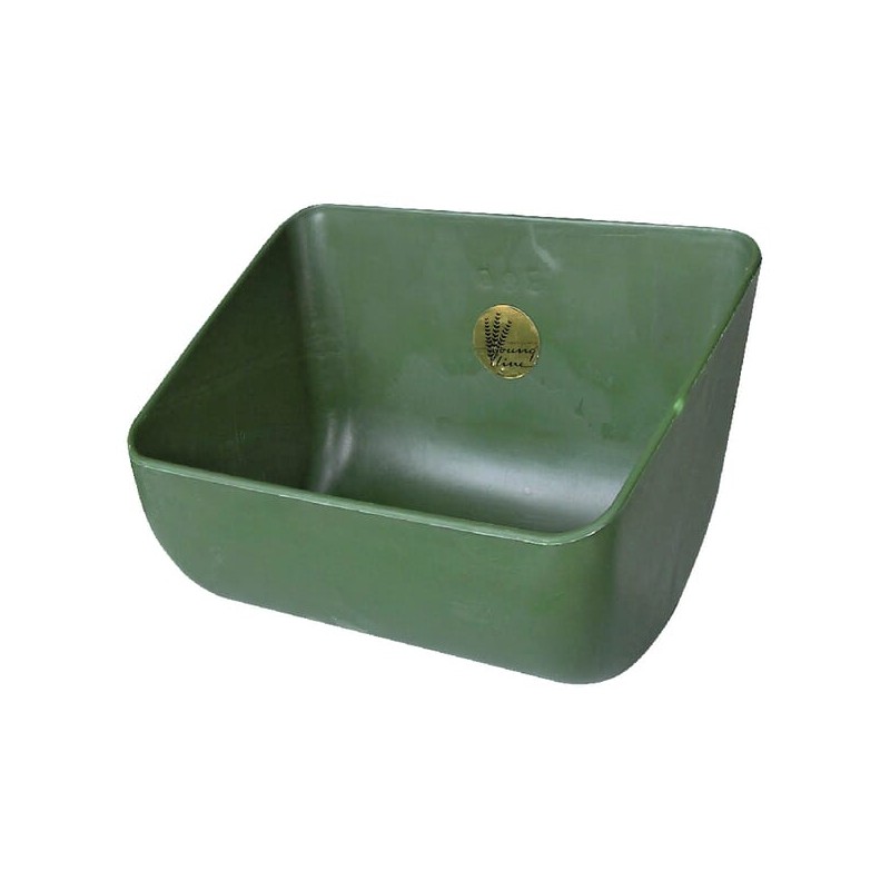 Recipient pentru hrănire cai, verde, 12 l