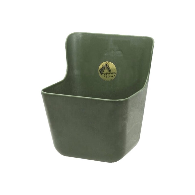 Recipient pentru hrănire cai, verde, 11,5 l