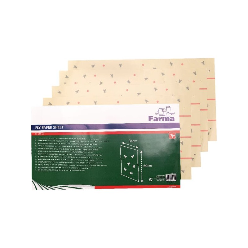 Hârtie adezivă muște 340x600mm 4 bucăți