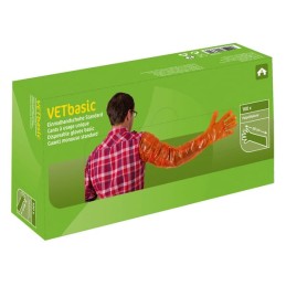 Mănuși de unică folosință VETbasic 100pcs portocaliu