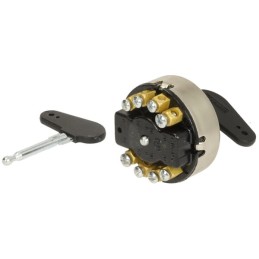 Comutator de aprindere cu cheie, 12/24V, 4 poziții, 16A, terminale cu șuruburi