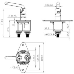 Comutator baterie 12/24V, 250A/2500A (24V-10sec)