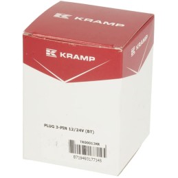 Ștecher cu 3 pini, din plastic, 12/24V, terminale cu lamă