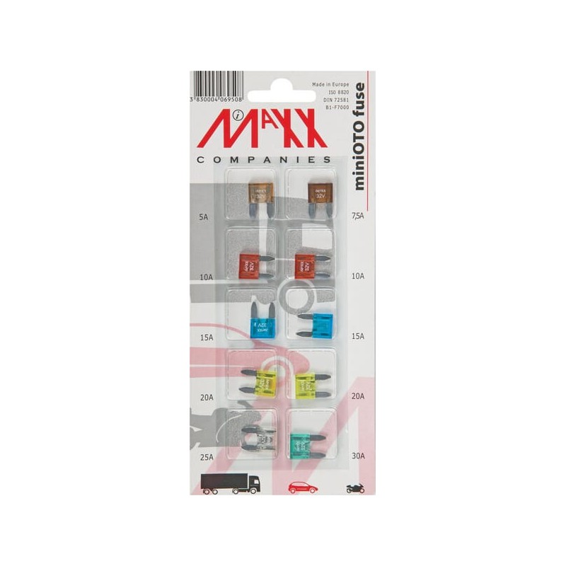 Set de siguranțe lamelare, MINI