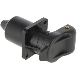 Soclu 3 pini, plastic, 12/24V, terminale lamă, fixare cu 4 șuruburi