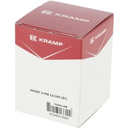 Soclu 3 pini, plastic, 12/24V, terminale lamă, fixare cu 4 șuruburi