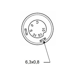 Comutator tip buton Start rotund galben