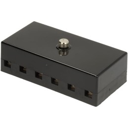 Casetă de siguranțe, ceramică, cu 6 căi, 12/24V, terminale cu șurub