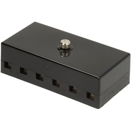 Casetă de siguranțe, ceramică, cu 6 căi, 12/24V, terminale cu șurub