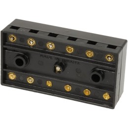Casetă de siguranțe, ceramică, cu 6 căi, 12/24V, terminale cu șurub