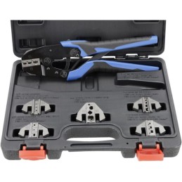 Clește de sertizare din oțel carbon 10", cu 6 matrițe 