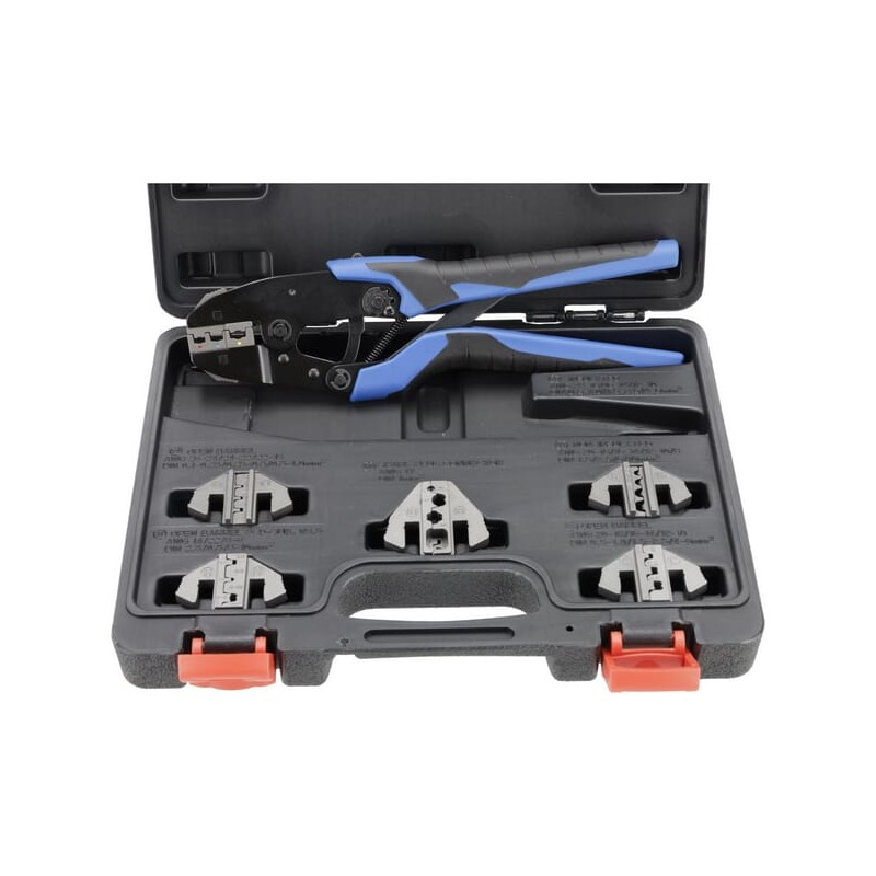 Clește de sertizare din oțel carbon 10", cu 6 matrițe 