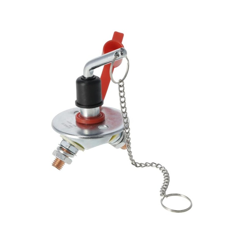 Comutator baterie, rotund, argintiu, tip mini M10, 12-48V, 150A/1000A (5sec), IP63