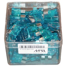 Set siguranțe auto standard 15A lungime 20mm ambalaj 100 buc albastru iMaXX