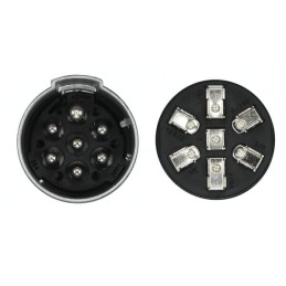 Priză cu 7 pini, metal, terminal cu lame