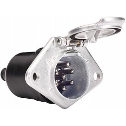 Priză cu 7 pini, metal, terminal cu lame