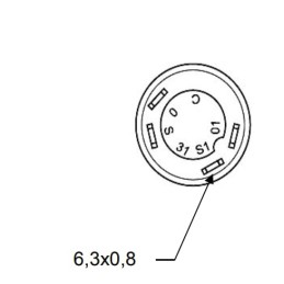 Comutator tip buton interval ștergere rotund galben