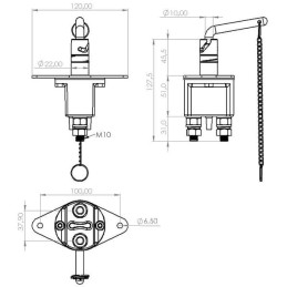 Comutator baterie 12/24V, 250A/2500A (5sec), IP66