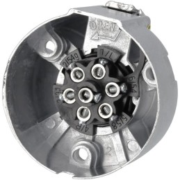 Priză de remorcă cu 7 pini, aluminiu 12V, terminale cu șuruburi