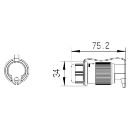 Ștecher cu 3 poli cu PG16 NW10