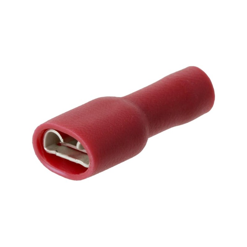 Lamă terminal femelă, roșu, 0,5-1mm² 6,4x0,8mm (100x)