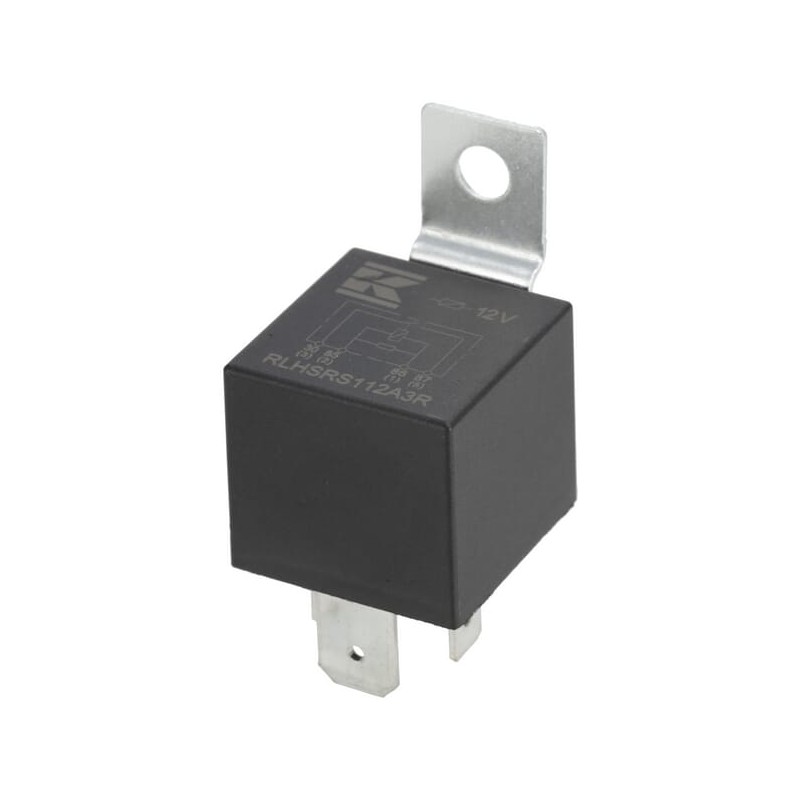 Releu putere 12V, deschidere normală, 70A, cu rezistor, cu suport