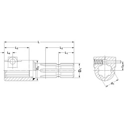 Adaptor extensie 1 3/8" - 1 3/8"