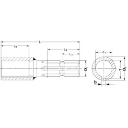 Reducție 1 3/8"-6 x 35mm
