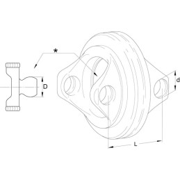 Furcă cardanică dublă 27mm W2480 Walterscheid