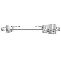 Arbore cardanic cu unghi larg PTO 20 L 1010mm Gopart