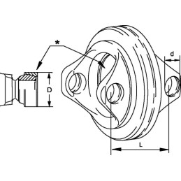 Furcă cardanică dublă 39mm P580 Walterscheid