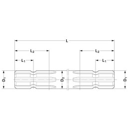 Arbore canelat 150L 1.3/8 2 parte