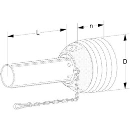 Protecție cardan jumătate interioară PG30 diametru 230mm tub diametru 98mm L 1000mm Walterscheid