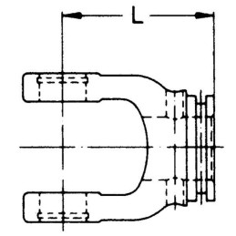 Furcă cardanică pentru țeavă profilată 61mm W2400/P400 Walterscheid