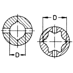 Furcă cardanică pentru țeavă profilată 61mm W2400/P400 Walterscheid