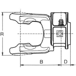 Furcă cardanică cu deconectare rapidă 1-3/8" 21 caneluri 5/G5/S5/S6 Bondioli&Pavesi