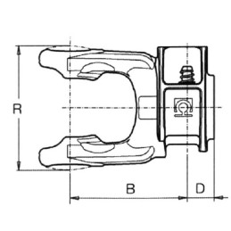 Furcă cardanică cu deconectare rapidă 1-3/8" 21 caneluri 5/G5/S5/S6 Bondioli&Pavesi