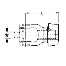 Furcă cardanică cu deconectare rapidă 1-3/8" 6 caneluri W2280 Walterscheid