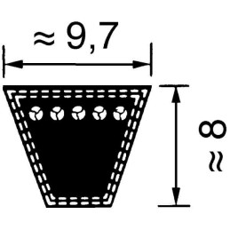 Curea trapezoidală SPZ 10x1337 Optibelt