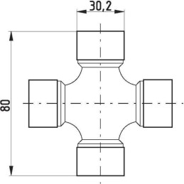 Cruce cardanică diametru 30,2x80mm T50 Comer